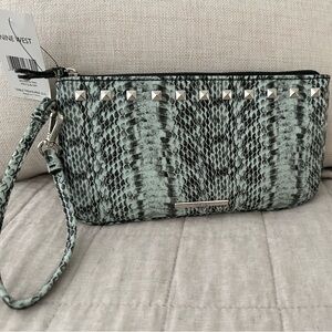 Wristlet, Black / Blue Snake Print